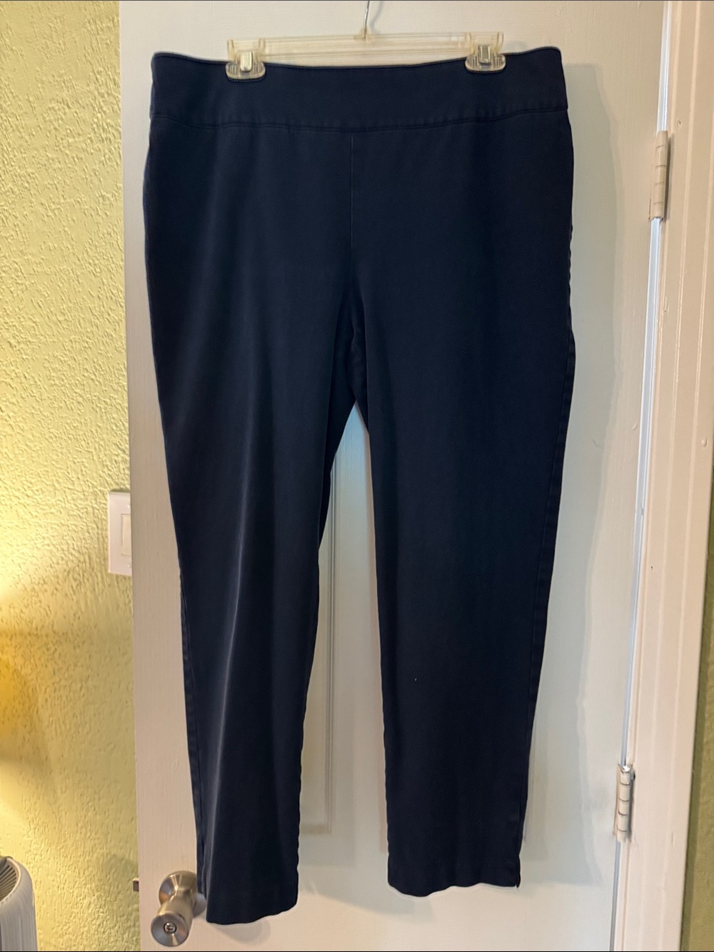 Black Pull-On Straight Leg Pants